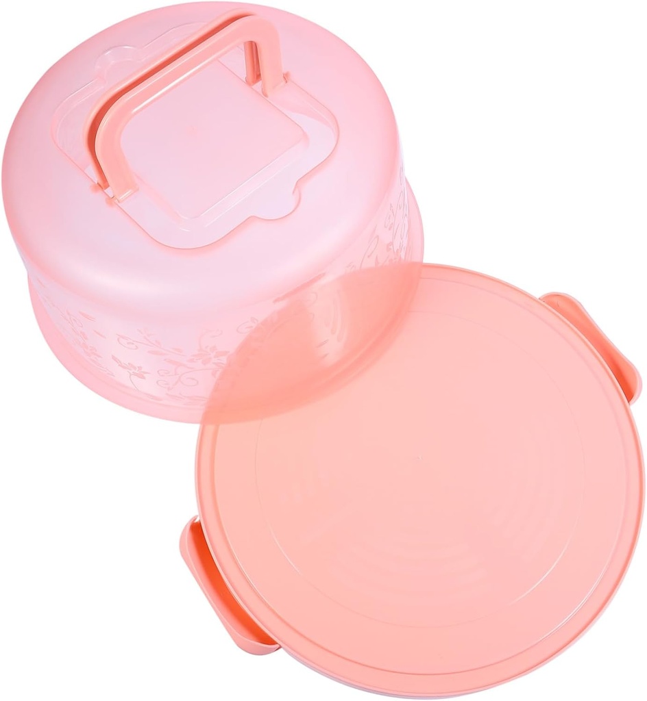 TOYANDONA Cake Keeper Cake Carrier Portable Transparent Baking Storage Box for Home Use Easy Locking Design -skid Bottom