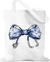 Nurse Gifts Bow Canvas Tote Bag, Nurse Accessories for Work, Graduation Gift for Women Nursing Reusable Grocery Bag