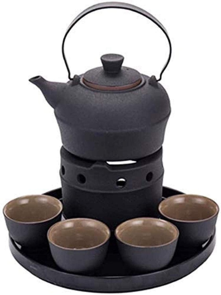 Sake Set Japanese Style Sake Set with Warmer, Traditional Porcelain Japanese Pottery Hot Saki Drink Kit, for Cold/Warm/Shochu/Tea,