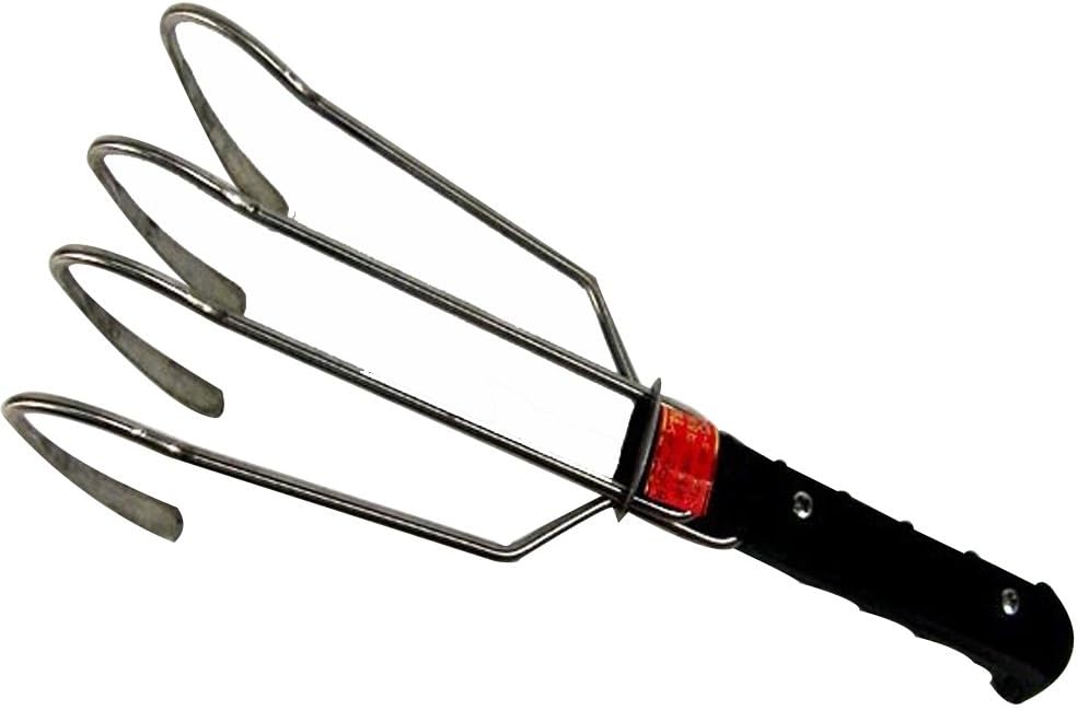 Anti-Rust Stainless Steel Shellfish Claw Rake 4 tines Clam Ho-mi Tidal Flat Hand Tools Gardening Gardeners Four Legs Rake Hoe Japanese Ninja Claw Cultivator for Firm Grip Sweet Potato Picking