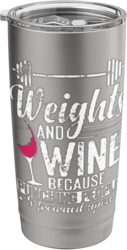 Weights and Wine Stainless Steel Insulated Tumbler