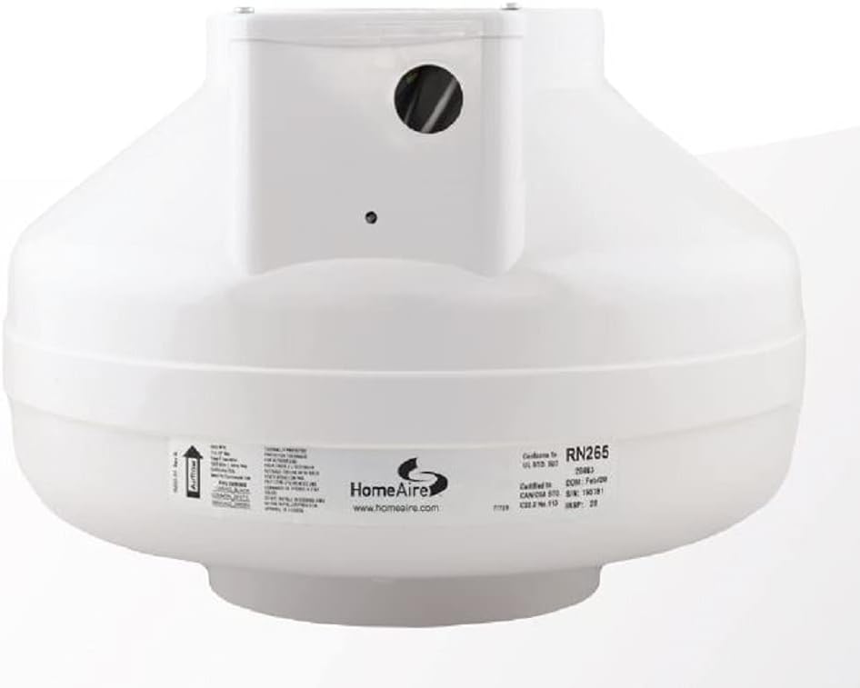 RN265 Radon Mitigation Fan 6" 326 CFM