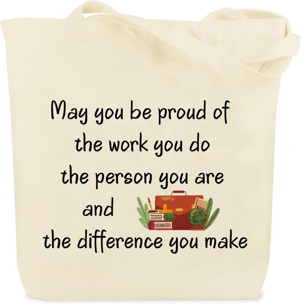 Teacher Appreciation Gifts End Of Year Graduation Thank You Back To School Retirement Mothers Day Christmas Halloween Thanksgiving Birthday Valentine Easter Gifts Ideas Tote Bag for Teacher Women