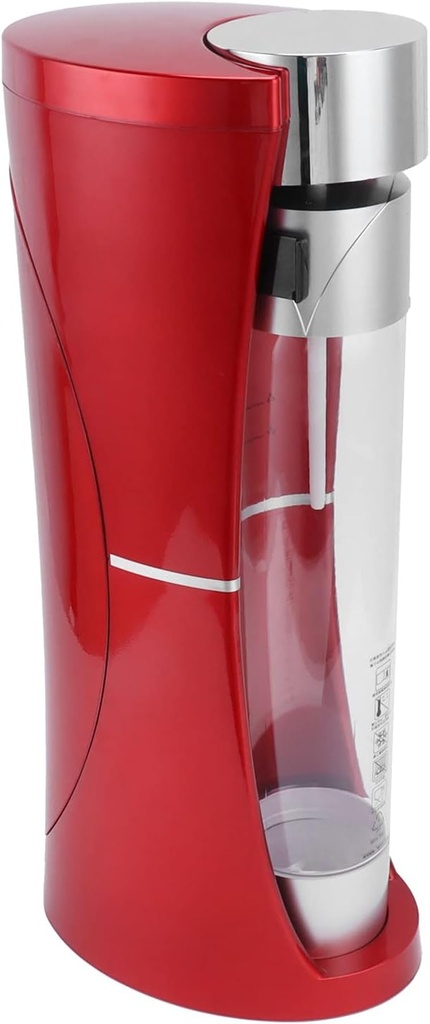 Generic Sparkling Water Machine Soda Maker Intelligent Commercial Fast Portable One Button Press Automatic Exhaust Decompress No Electricity Needed for Coffee Shop Home Stainless Steel