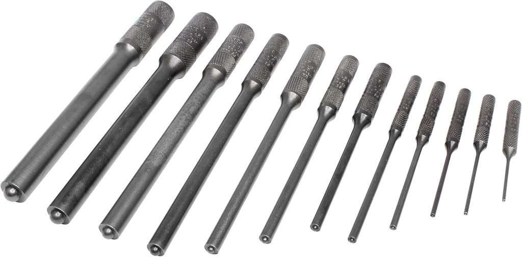 Mayhew Tools 62254 Pilot Punch, 12-Piece Set Kit Bag, Black Oxide Finish