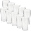 Uiifan 54 Pcs 18 oz Plastic Tumblers Reusable Drinking Cups for Summer Glasses Drinking Dishwasher Safe Stackable Unbreakable Large Tumbler for Kitchen Indoor Outdoor Dining Patio Picnic(Clear)