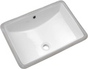 Lordear Rectangular Undermount Bathroom Sink 21x14 inch White Rectangle Bathroom Sinks Undermount White Porcelain Ceramic Lavatory Bathroom Vanity Sink with Overflow