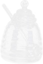 PRETYZOOM 1set Honey Canister with Mixing Sticks Jar Stirring Bars Stylish Kitchen Gadget for Honey Storage Transparent Design Keep Food Fresh and Contaminant