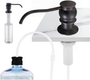 Brass Kitchen Soap Dispenser, Oil Rubbed Bronze in Sink Liquid Dish Soap Dispenser, Under Sink Hand Metal Dispenser Pump, 47.2" Silicone Long Tube for 0.79 "- 1.38" Bottle Mouths