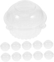 100pcs Individual Cupcake Containers Dome Lids Portable Single Cupcake Holders for Parties Desserts and Snacks for Baked Goods and Salads