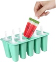 Creative Silicone Ice Cream Mold with Cavities Green Popsicle Maker Practical Easy Release Ice Pop Mold for Homemade Treats for Family Fun