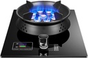 5.2KW Gas Stove - Indoor Tempered Glass Gas Cooker, Home Kitchen Stove Burner, With Timer Function, Kitchen Single Burner Gas Hob Table, For Outdoor Freestanding Camping Cooktop(NG)