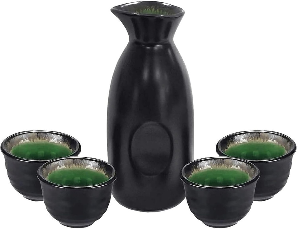 5 Pcs Porcelain Pottery Ceramic Cups Crafts Sake Set Japanese Sake Cup Set Wine Glasses Hot and Cold Sake Container