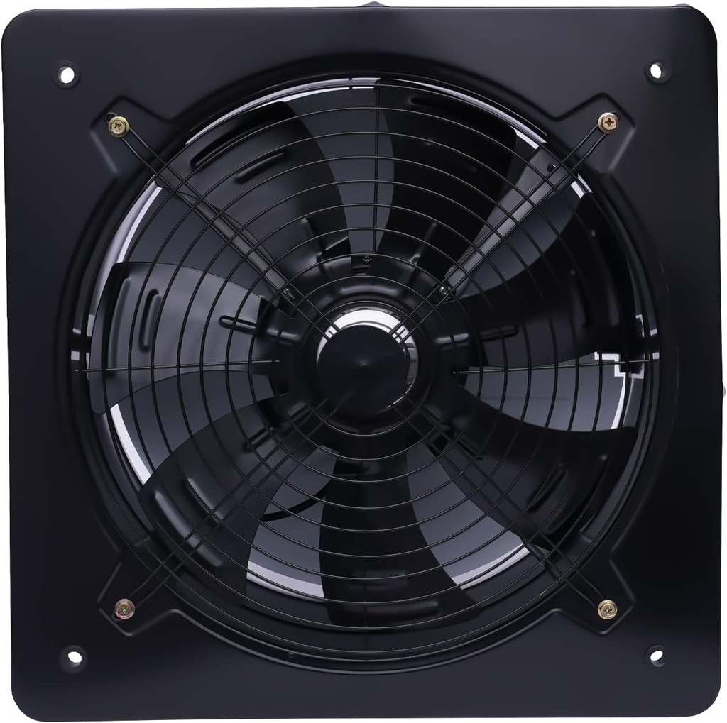 16'' Industrial Ventilation Fan, Utility Blower Fan 750W 2800 Rpm, 7 Blades Shutter Exhaust Fan Wall Mounted, Ventilator Extractor for Basements, Warehouses, Kitchens, Bathroom (12 in)