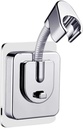 Shower Head Holder Wall Mount, 360° Adjustable Handheld, No-Drill Strong Adhesive Wand Bracket, Waterproof, Fits Handles up to 0.83 in (2.1 cm), Bathroom Accessories, Chrome Finish