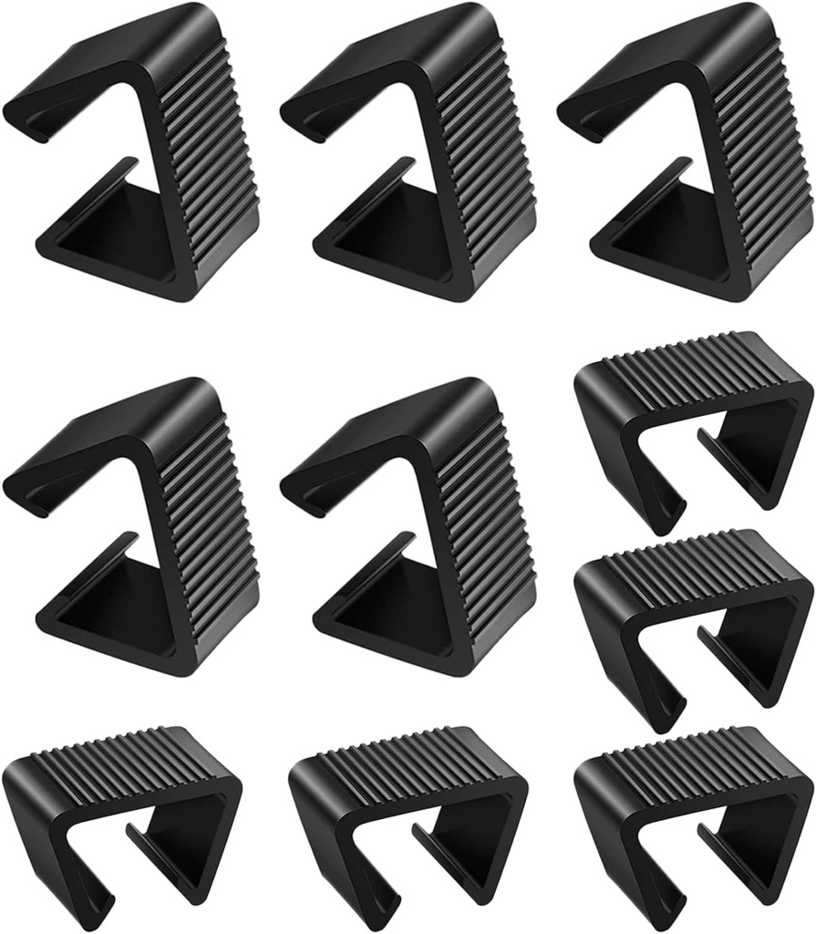 Eagles 10 Pieces Patio Furniture Clips, (5PCS 2.4inch + 5PCS 1.7inch) Patio Sofa Clips Rattan Furniture Clamps Wicker Chair Fasteners, Strong Connectors for Polyrattan Garden Furniture Set