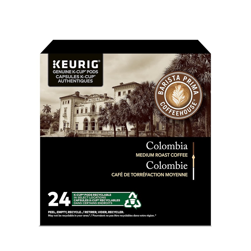 Barista Prima Coffeehouse Coffee, Keurig K-Cups, Colombia, 24- Count