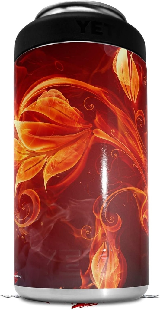 Skin Decal Wrap compatible with Yeti 16oz Tall Colster Can Cooler Insulator Fire Flower (COOLER NOT INCLUDED)