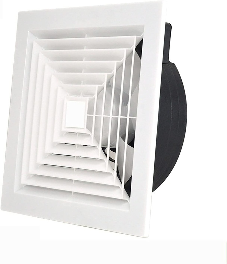 Ventilation Extractor 8/10/12inch Powerful Celling Bathroom Extractor Exhaust Fan Ventilating Inline Fan for Kitchen Wall Ventilation Fans,White Extractor Fan (Size : 10inch, Style : US Adapter)
