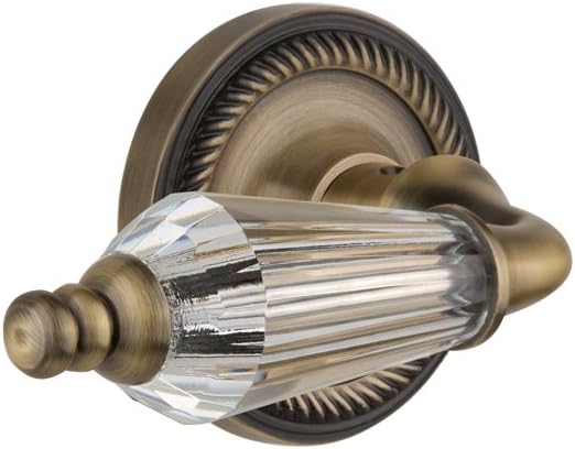 Nostalgic Warehouse Rope Rosette with Parlor Lever, Single Dummy, Antique Brass