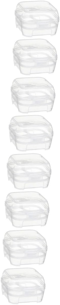 TEHAUX 8pcs Portable Carrier Outdoor Storage Boxes for Eggs Picnic and Camping Shockproof Dispenser Buckle Compact Design for Travel and Food Storage