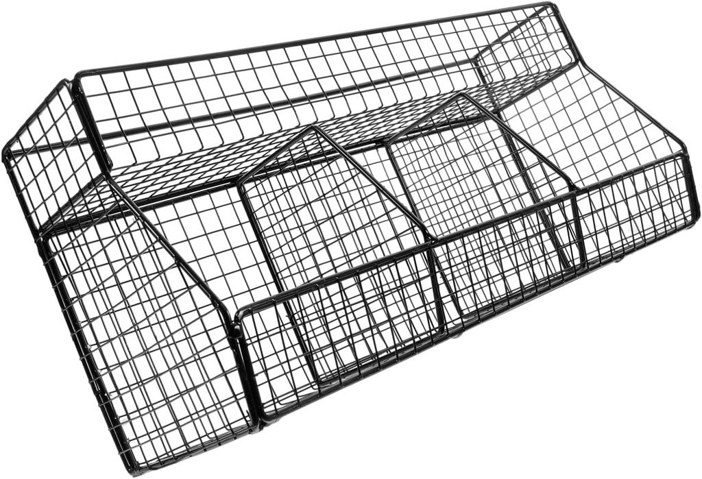 Luxshiny Nail Wall-mounted Metal Storage Basket for Kitchen Seasonings Scallion Ginger Garlic Organizer Stylish Design for Pantry and Home Use