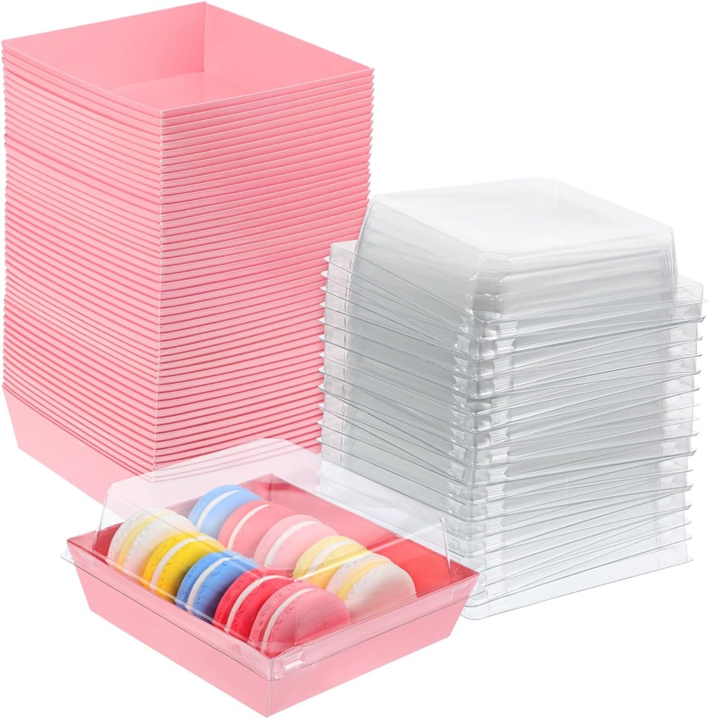50 Pack of Cake Slice Boxes Bread or Cake Box Packaging Pastry for Baking