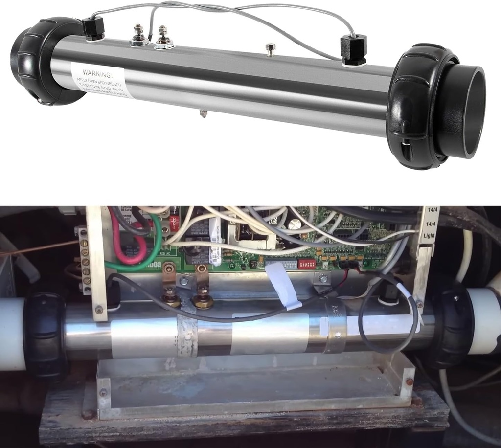 58117 Spa Hot Tub Heater 2in x 2in W/Stud M-7 Heater Assembly fits for Balboa VS, EL, TS, GS, BP Control Systems, 4.0 KW 220V 26-58104-K with Sensor