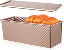 ABOOFAN Metal Bread Box Loaf Pan Lid Vintage Bread Storage Container Toast Box Lid