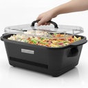 Electric Food Warmer & Cooler 5Qt, Portable Mini Crock Pot & Slow Cooker Alternative, Buffet Serving Dish for Cold (37°F) or Hot (160°F) Meals, Tailgating, Camping & Parties, Dishwasher Safe