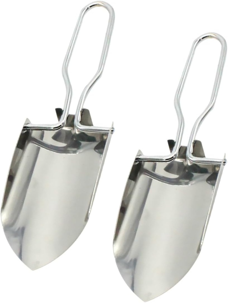 2pcs Collapsible Garden Hand Shovel Stainless Steel Planting Tool for Outdoor Easy to Carry and Store