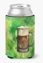 Caroline's Treasures BB5761CC Irish Beer Mug Can or Bottle Hugger Cooler Washable Drink Sleeve Collapsible Beverage Insulated Holder, Can Hugger, Multicolor