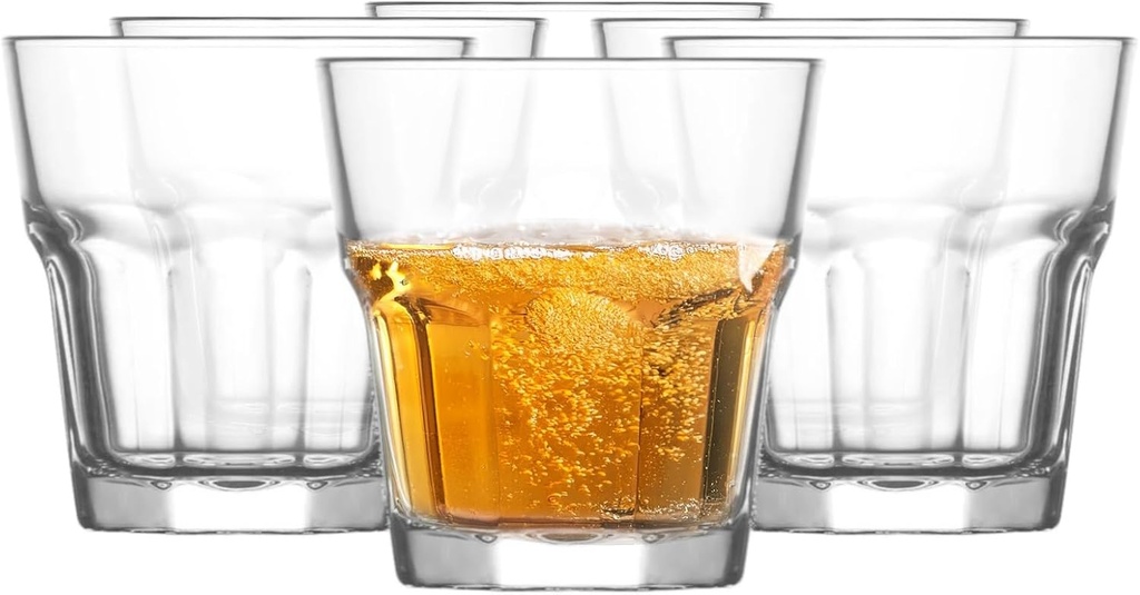 Glasses Set of 6 Drinking Glasses Water Glasses Drink Glasses Juice Glasses Dishwasher Safe 6 x 180 ml