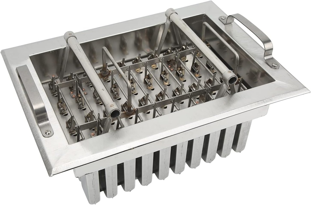 Metal Popsicle Mold, Commercial Popsicle Mold, 40 Stick Holes Stainless Steel Ice Lolly Molds with Holder, Ice Pop Mold, Direct Food Contact Popsicle Maker, Ice Cream Molds
