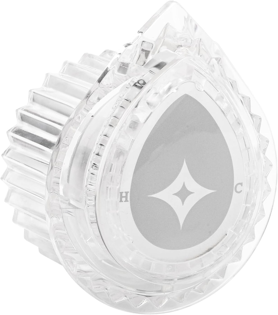 Shower Knob Replacement, Transparent Acrylic Shower Faucet Handle Bathtub Knobs Hot & Cold Shower Handles One Handle Shower Faucet Set Compatible with Moen 100710