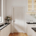 30" x 80" French Door, 6-Panel Pre-Assembled MDF Interior Slab Doors,Solid Wood Interior Doors for Bathroom Pantry Laundry,White Primed Panel Door,w/o Hardware