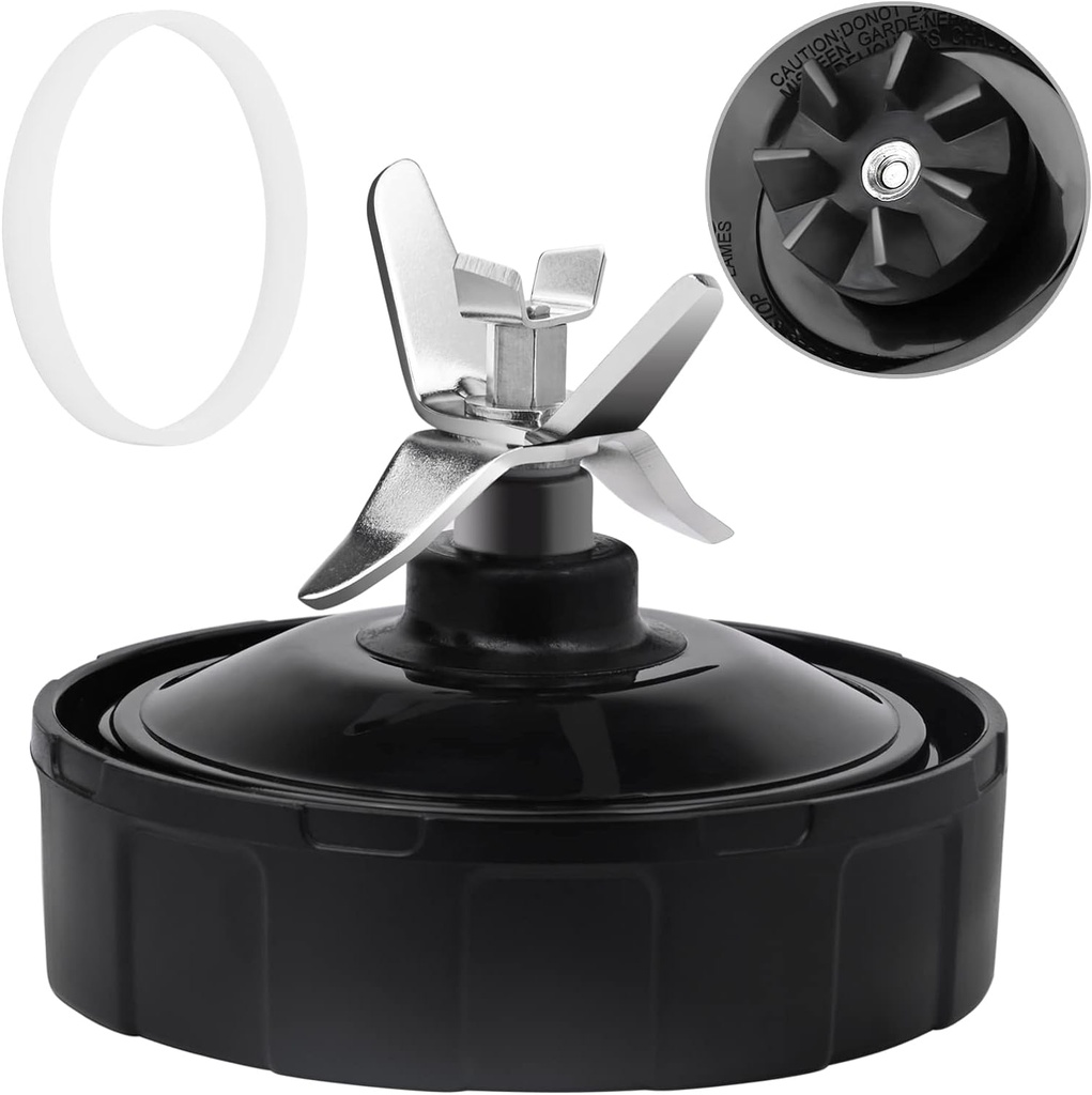 Ninja Blender Replacement Parts – Premium Grade 7 Fins Ninja Blender Blade for Ninja Blender Cups – Stainless Steel High Speed New Bearing – Leakproof Sealing Ring