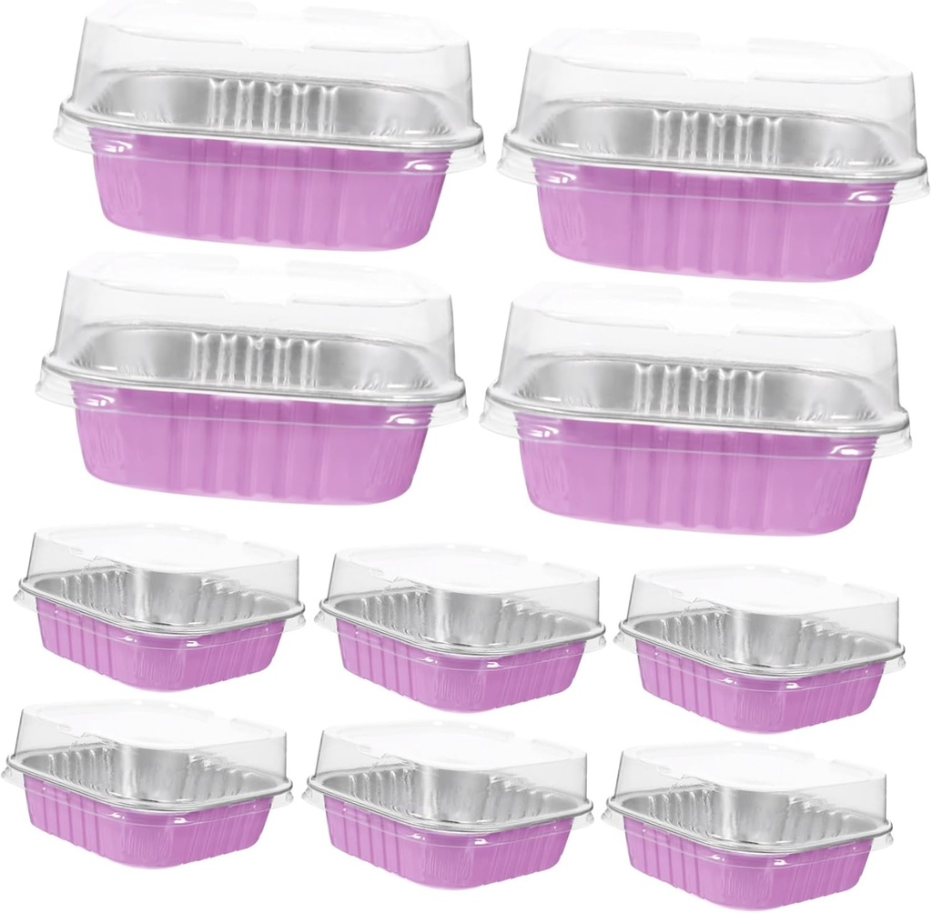 Homoyoyo Cake Box Mold Cake Carrier Lid Aluminum Foil Baking Cups Bread Baking Cups Cupcake Wrapping Box Essential for Bbq Wedding