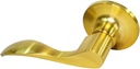 Dummy Closet Door Lock Lever Handle New Wave Style Satin Satin Brass LH