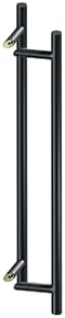 Deltana SSPORBB36U19 36 in. Back to Back Round Offset Door Pulls - Black Finish