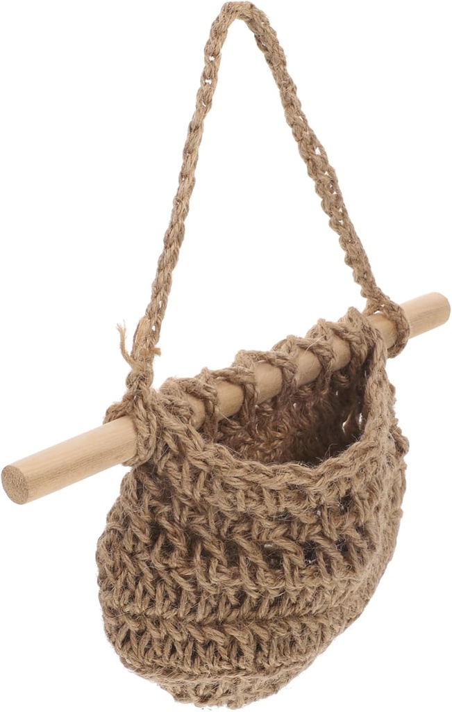 PRETYZOOM Hanging Fruit Basket Multi Functional Woven Storage Basket for Kitchen Bathroom Nursery Design with Air Circulation Cute Home Supply for Fruits