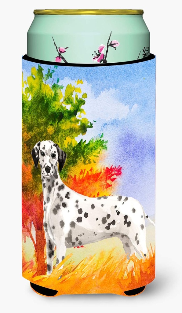 Caroline's Treasures CK1945TBC Fall Dalmatian Tall Boy Hugger Can Cooler Sleeve Hugger Machine Washable Drink Sleeve Hugger Collapsible Insulator Beverage Insulated Holder