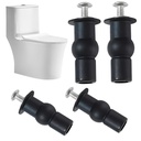 Universal Toilet Seat Blind Hole Fixing Kit - 4pcs Expanding Rubber Bolt Top Nuts Set for Top Mount Toilet Seat Tightening Kit Replacement