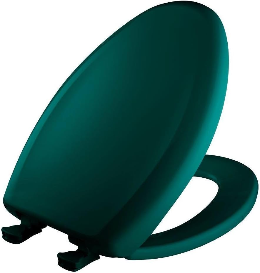 Bemis 1200SLOWT 655 Slow Sta-Tite Elongated Closed Front Toilet Seat, Teal