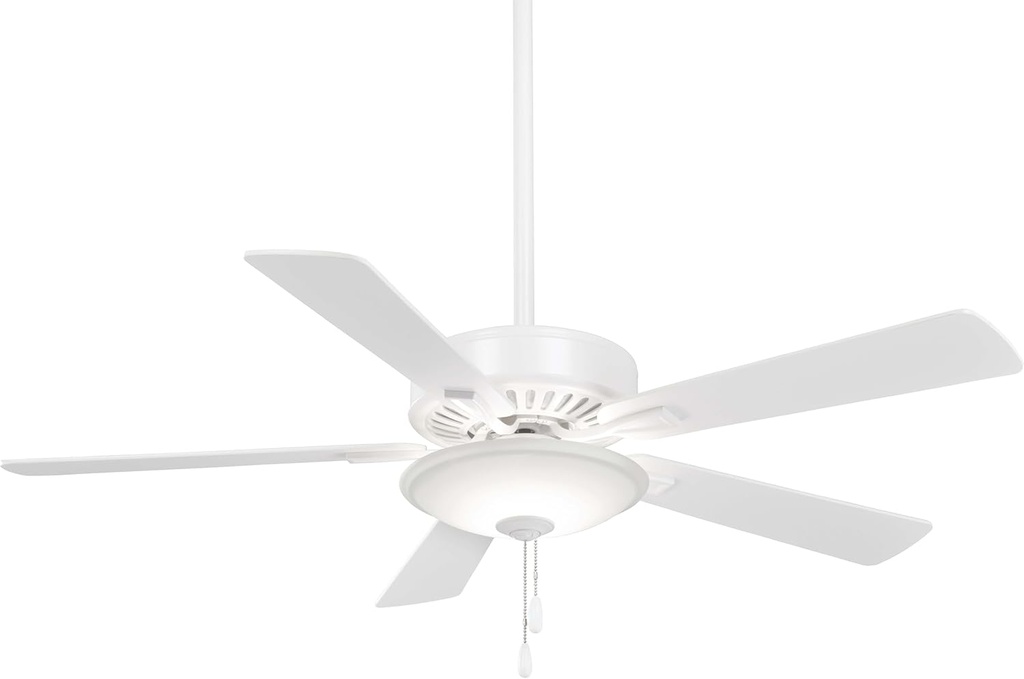 Minka-Aire F656L-WH Contractor Uni-Pack 52 Inch LED Pull Chain Ceiling Fan in White Finish
