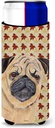 Pug Fall Leaves Portrait Ultra Beverage Insulators for slim cans
