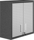 Manhattan Comfort Fortress Floating Garage Storage Cabinet, Black/Grey