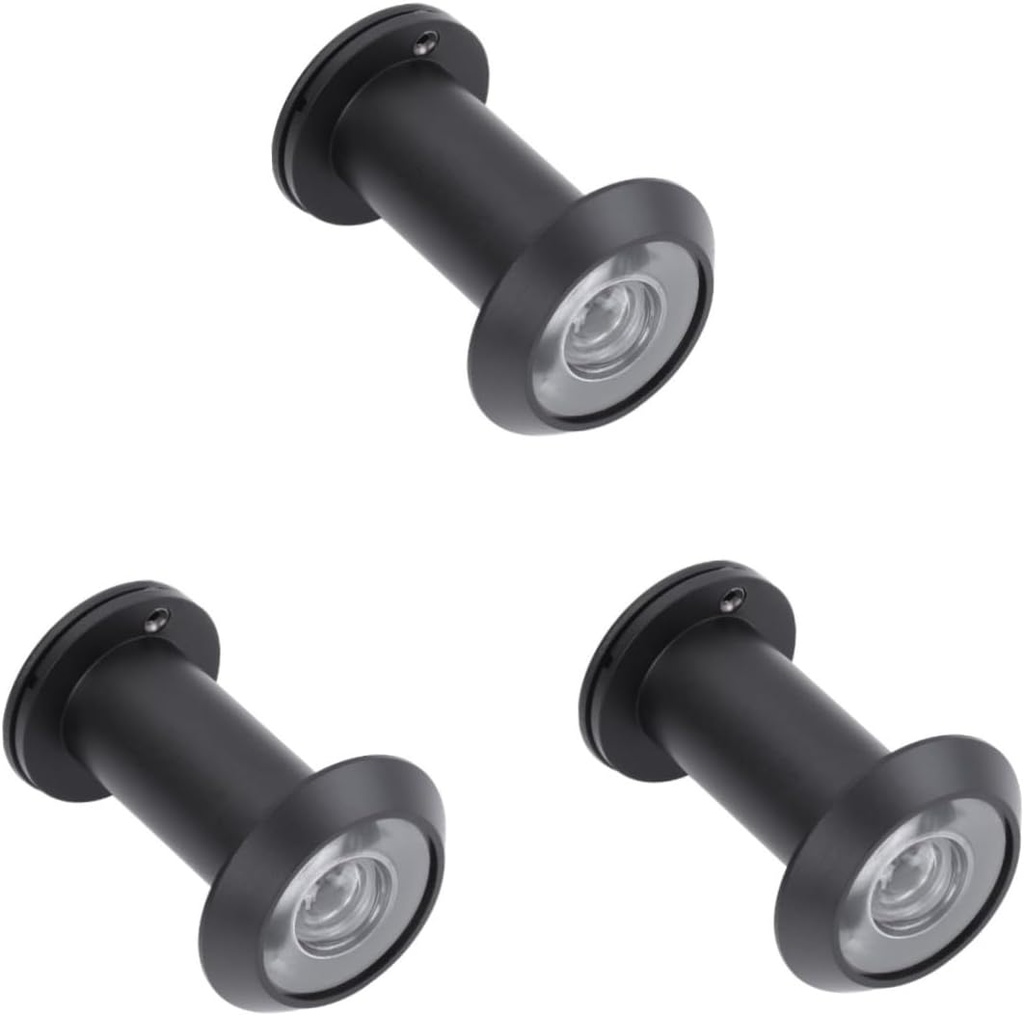 Hemoton 3pcs Pure Theft Cat Eye Door Mirror Wide Angle Optical Lens Door Viewer Detachable Cover