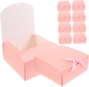 HOOTNEE 10pcs Delicate Bowknot Cake Packaging Boxes Portable Cupcake Containers for Valentine Day Birthdays and Special Occasions Elegant Boxes