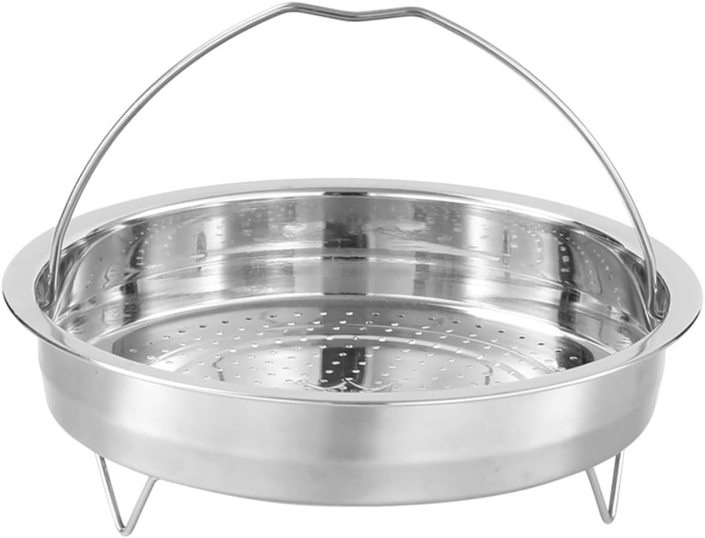 Luxshiny Stainless Steel Steaming Basket with Stand Multi-function Food Steamer for Cooking for Dumplings Vegetables Seafood and More